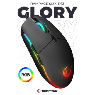 Rampage SMX-R63 GLORY RGB Makrolu Ergonomik Optik Kablolu Oyuncu Mouse