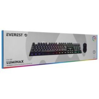 Everest Luminax KM-198 Kablolu Oyuncu Klavye Mouse Seti SİYAH